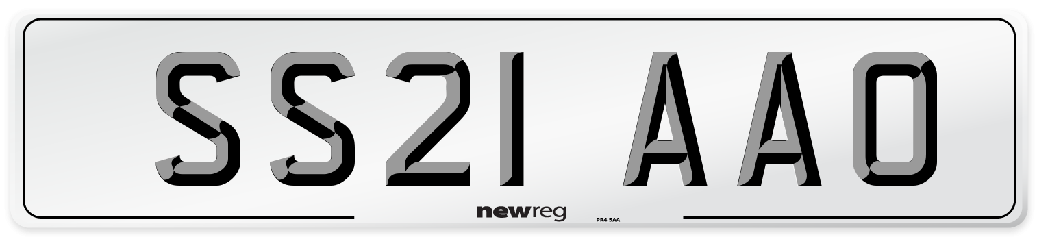 SS21 AAO Number Plate from New Reg